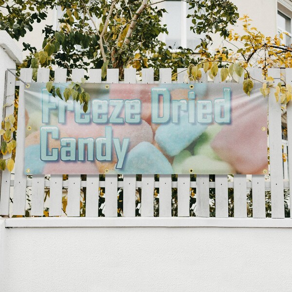 Signmission Freeze Dried Candy, 36 Inch x 96 Inch, Vinyl Banner - B-96-30649