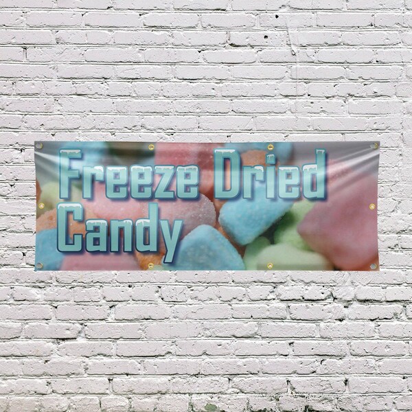 Signmission Freeze Dried Candy, 36 Inch x 96 Inch, Vinyl Banner - B-96-30649