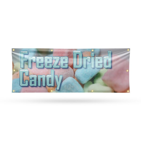 Signmission Freeze Dried Candy, 36 Inch x 96 Inch, Vinyl Banner - B-96-30649