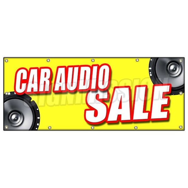 Signmission CAR AUDIO SALE BANNER SIGN mps speakers stereo installation repair amps - B-120 CAR AUDIO SALE