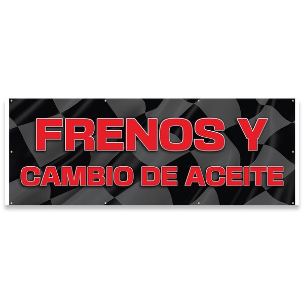 Signmission Frenos Y Cambio De Aceite Banner Concession Stand Food Truck Single Sided - B-96-30063