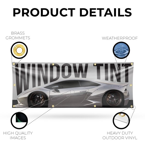 Signmission Window Tint, 36 Inch x 96 Inch, Vinyl Banner - B-96-30944