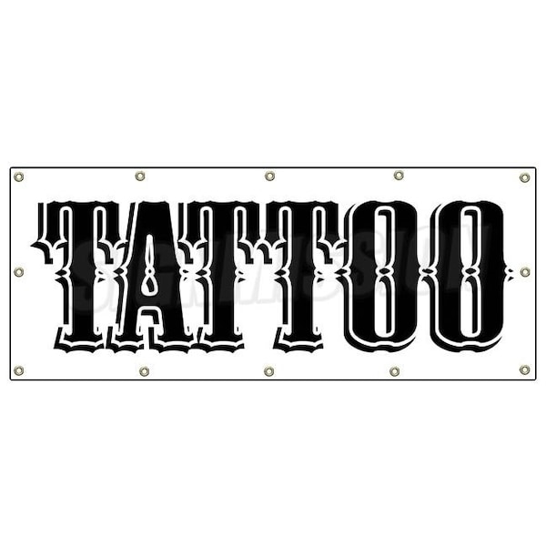 Signmission TATTOO BANNER SIGN shop artist signs gun neon piercing - B-120 TATTOO