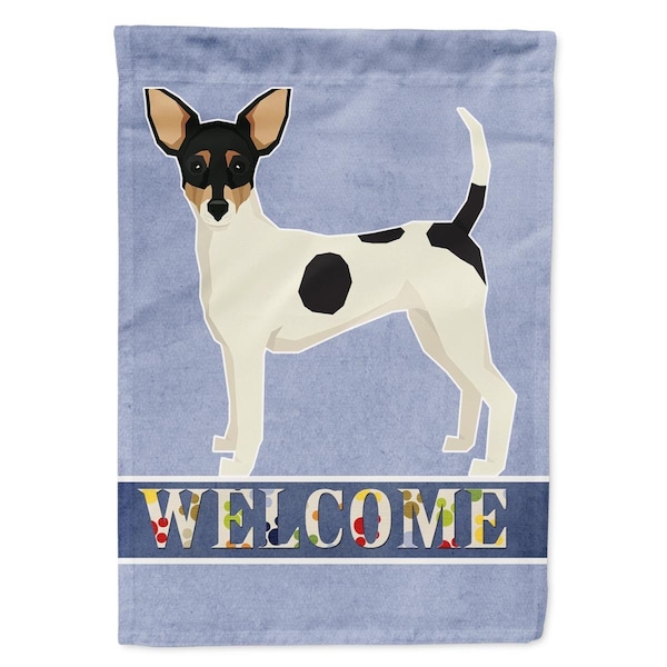 Carolines Treasures Toy Fox Terrier Welcome Garden Size Flag - CK3626GF