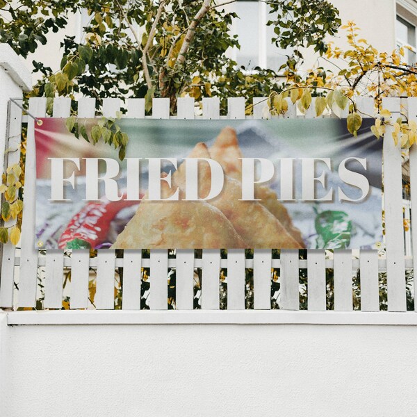 Signmission Fried Pies, 18 Inch x 48 Inch, Vinyl Banner - B-30661