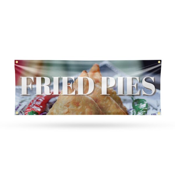 Signmission Fried Pies, 18 Inch x 48 Inch, Vinyl Banner - B-30661