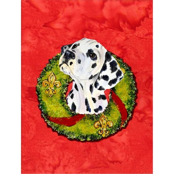 Carolines Treasures 28 x 40 In. Dalmatian Flag Canvas- House Size - SS4182CHF