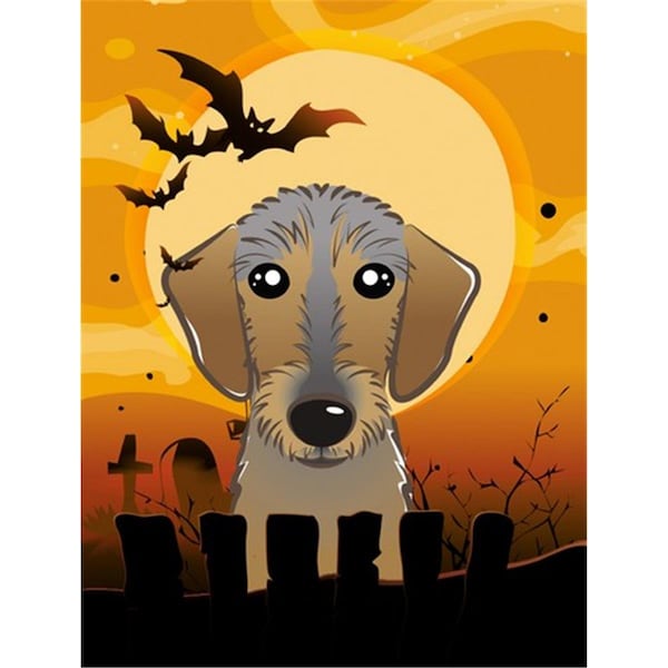 Patioplus Halloween Wirehaired Dachshund Flag Garden Size - PA632729