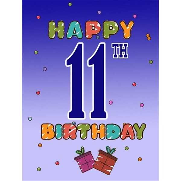 Carolines Treasures Happy 11Th Birthday Flag Garden Size - CJ1102GF