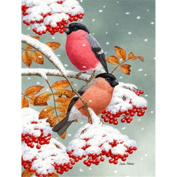 Carolines Treasures Eurasian Bullfinches Flag Garden Size - ASA2063GF