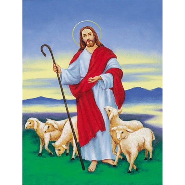 Patioplus Jesus the Good Shepherd Flag Canvas House Size - PA2556889