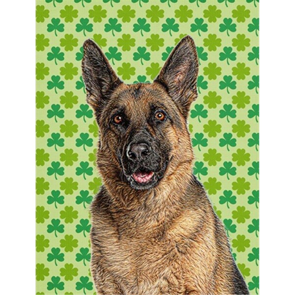 Carolines Treasures St. Patricks Day Shamrock German Shepherd Flag Garden Size - KJ1201GF