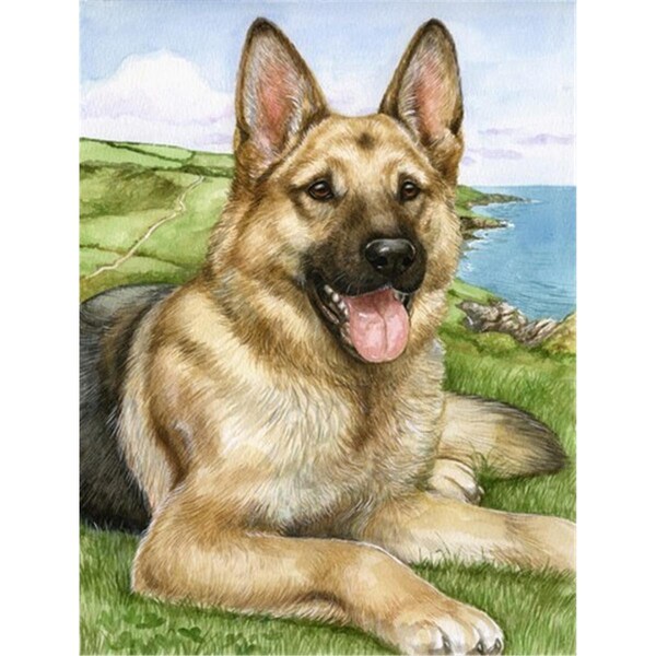 Patioplus German Shepherd by Debbie Cook Flag Garden Size - PA760504