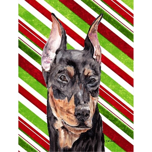 Patioplus German Pinscher Candy Cane Christmas Flag Garden Size - PA248721