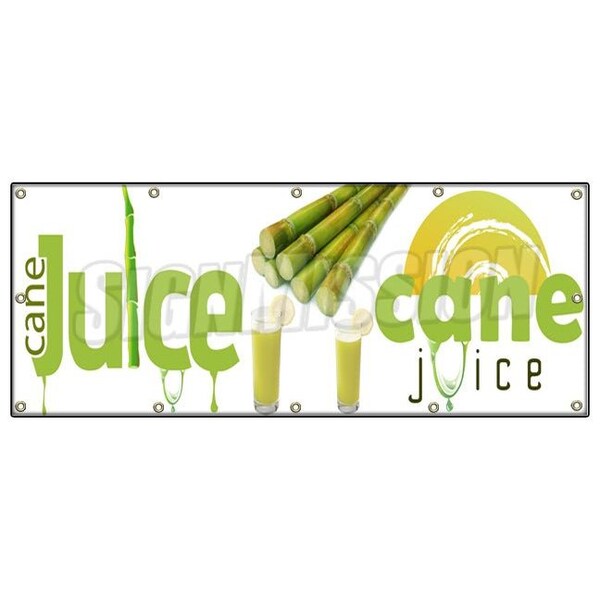 Signmission SUGAR CANE JUICE BANNER SIGN fresh drinks cold ice soda water - B-120 SUGAR CANE JUICE