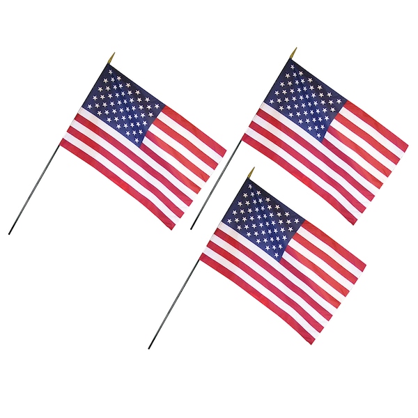 Annin Flagmakers U.S. Classroom Flag, 12in x 18in, PK3 - 042800