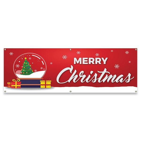 Signmission Merry Christmas Banner Concession Stand Food Truck Single Sided - B-72-30105