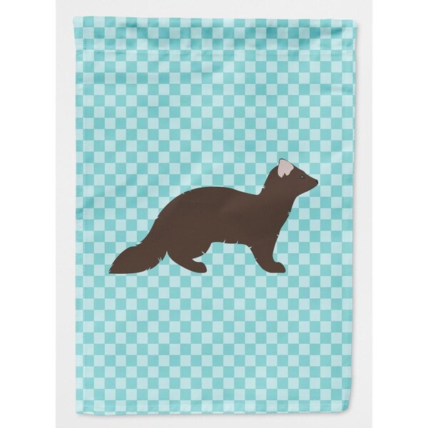 Carolines Treasures Sable Marten Blue Check Flag Canvas House - BB8043CHF