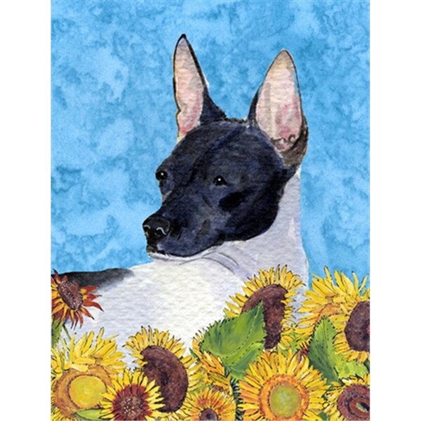 Carolines Treasures 28 x 40 In. Rat Terrier Flag Canvas- House Size - SS4113CHF