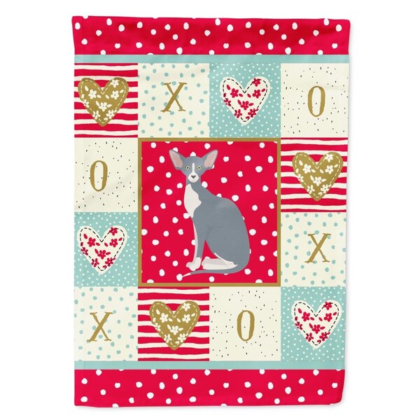 Carolines Treasures 11 x 0.01 x 15 in. Peterbald Cat Love Garden Flag - CK5779GF