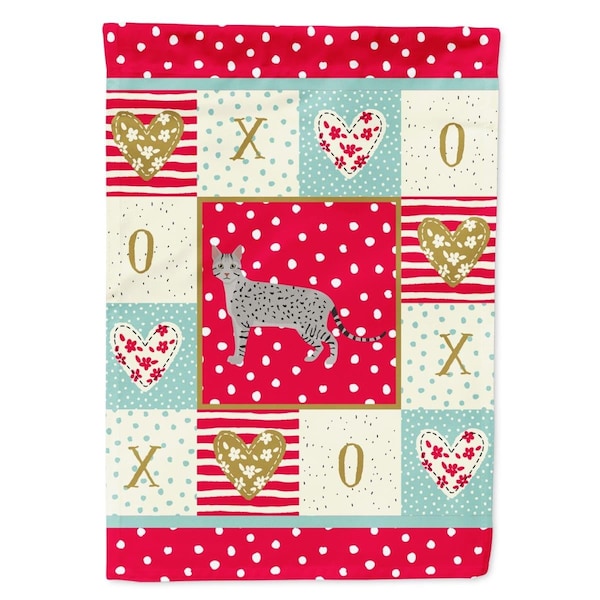 Carolines Treasures 11 x 0.01 x 15 in. Egyptian Mau Cat Love Garden Flag - CK5608GF