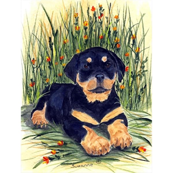 Carolines Treasures Rottweiler Flag Canvas - House Size - SS8107CHF
