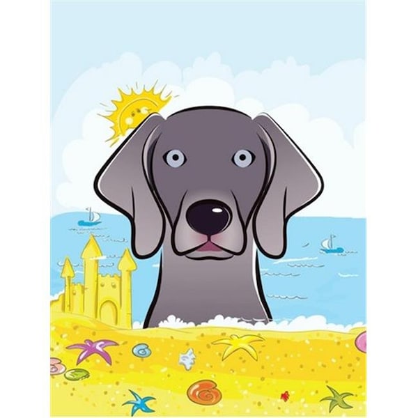 Carolines Treasures Carolines Treasures BB2099GF Weimaraner Summer Beach Flag Garden - BB2099GF