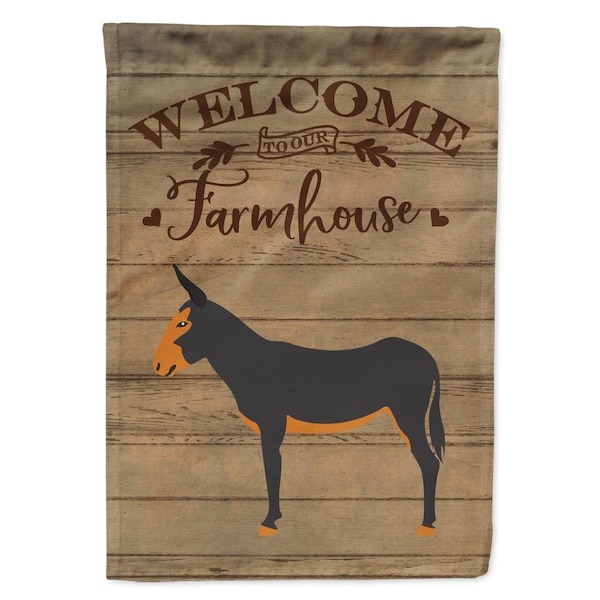 Carolines Treasures Catalan Donkey Welcome Canvas House Flag - 28 x 0.01 x 40 in. - CK6799CHF