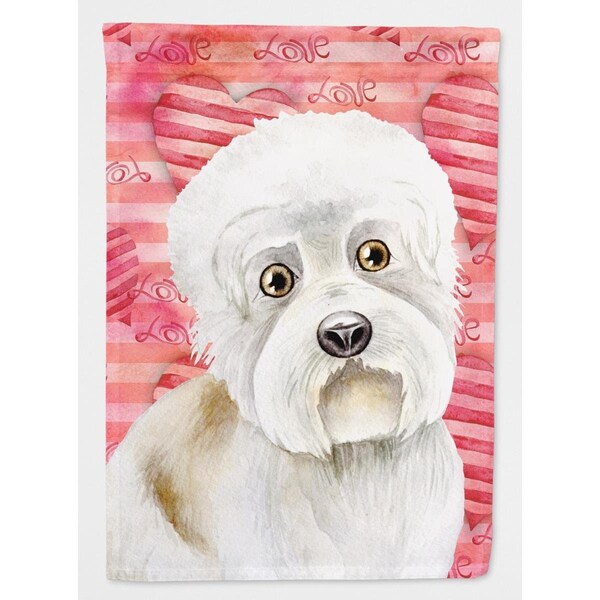 Carolines Treasures Dandie Dinmont Love Flag - Garden Size - CK1393GF