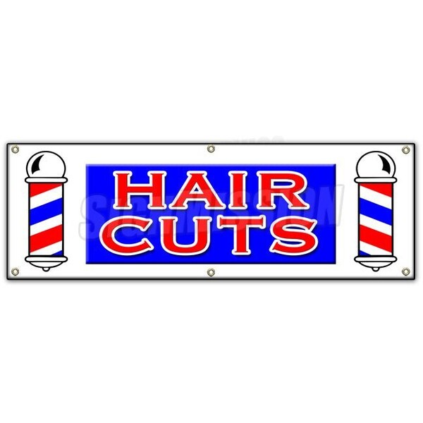 Signmission HAIR CUTS BANNER SIGN men women girls boys stylist dresser walk ins - B-72 HAIR CUTS