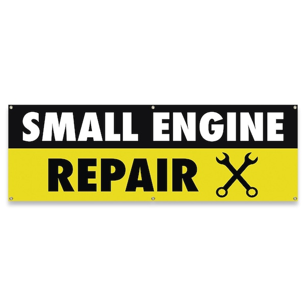 Signmission Small Engine Repair Banner Concession Stand Food Truck Single Sided - B-72-30155