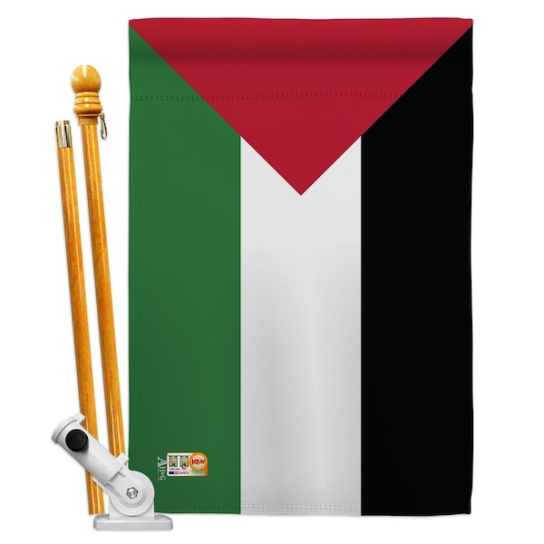 Cosa 28 x 40 in. Palestine Flags of the World Nationality Impressions Vertical House Flag Set - CO2158212