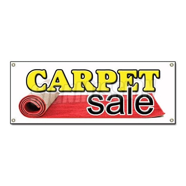 Signmission CARPET SALE BANNER SIGN store carpeting signs remnants wall to wall area rug - B-CARPET SALE