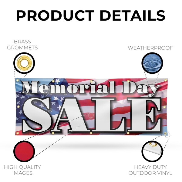 Signmission Memorial Day Sale, 48 Inch x 120 Inch, Vinyl Banner - B-120-30736