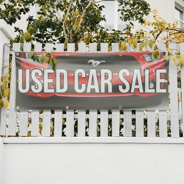 Signmission Used Car Sale, 36 Inch x 96 Inch, Vinyl Banner - B-96-30901