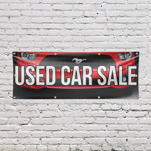 Signmission Used Car Sale, 36 Inch x 96 Inch, Vinyl Banner - B-96-30901