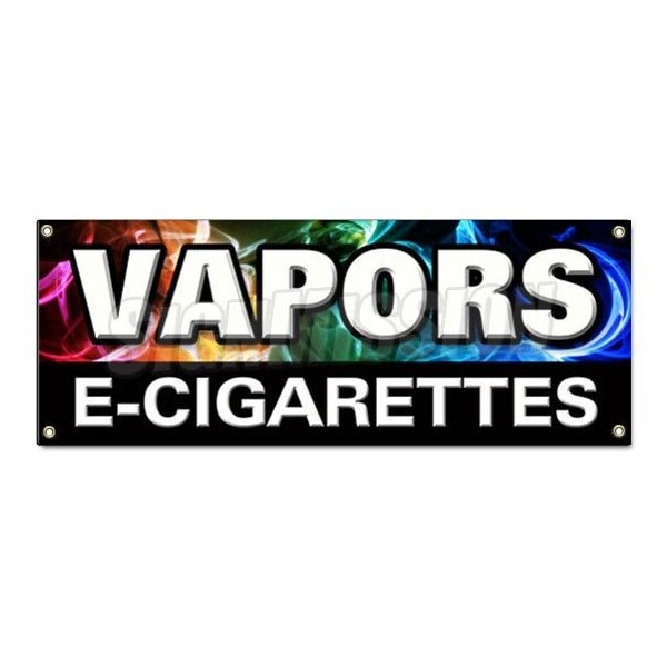 Signmission VAPORS E-CIGARETTES BANNER SIGN pipe e-liquid flavor concentrates nicotine - B-VAPORS ECIGARETTES
