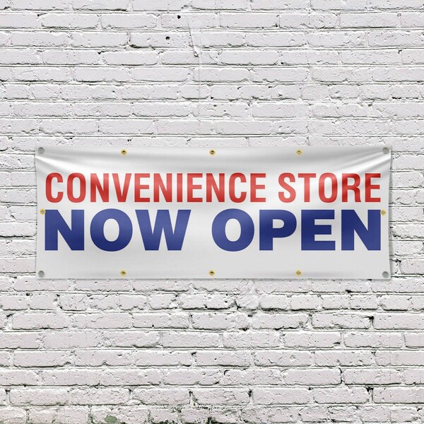 Signmission Convenience Store Now Open, 48 Inch x 120 Inch, Vinyl Banner - B-120-30528
