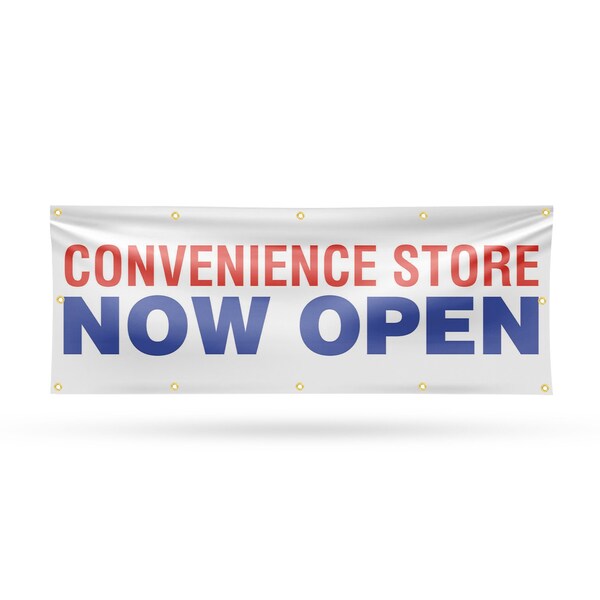 Signmission Convenience Store Now Open, 48 Inch x 120 Inch, Vinyl Banner - B-120-30528