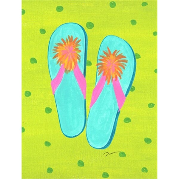 Patioplus Flip Flops Lime Green Flag - Garden Size - PA2554415