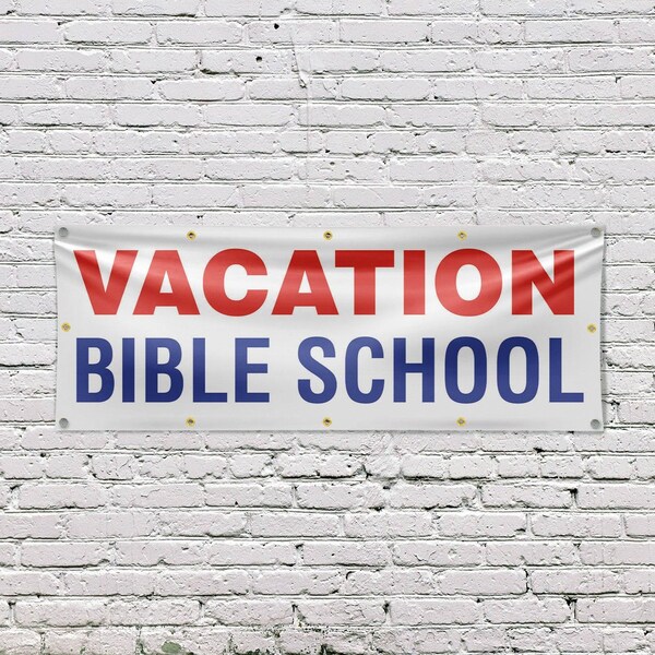 Signmission Vacation Bible School, 48 Inch x 120 Inch, Vinyl Banner - B-120-30904