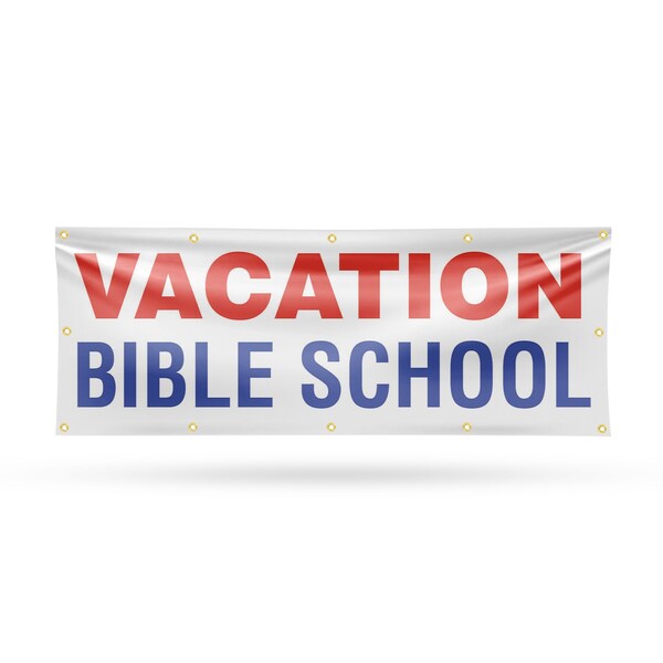 Signmission Vacation Bible School, 48 Inch x 120 Inch, Vinyl Banner - B-120-30904