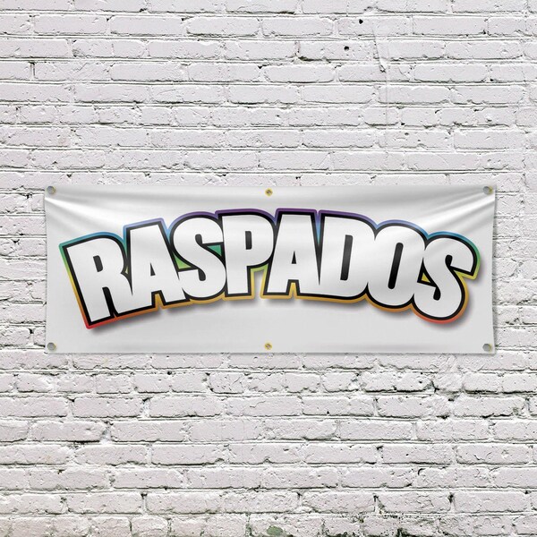 Signmission Raspados, 24 Inch x 72 Inch, Vinyl Banner - B-72-30829