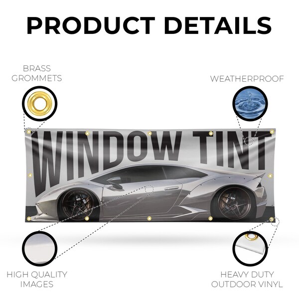 Signmission Window Tint, 48 Inch x 120 Inch, Vinyl Banner - B-120-30944