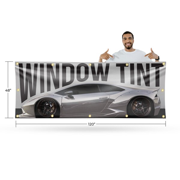 Signmission Window Tint, 48 Inch x 120 Inch, Vinyl Banner - B-120-30944