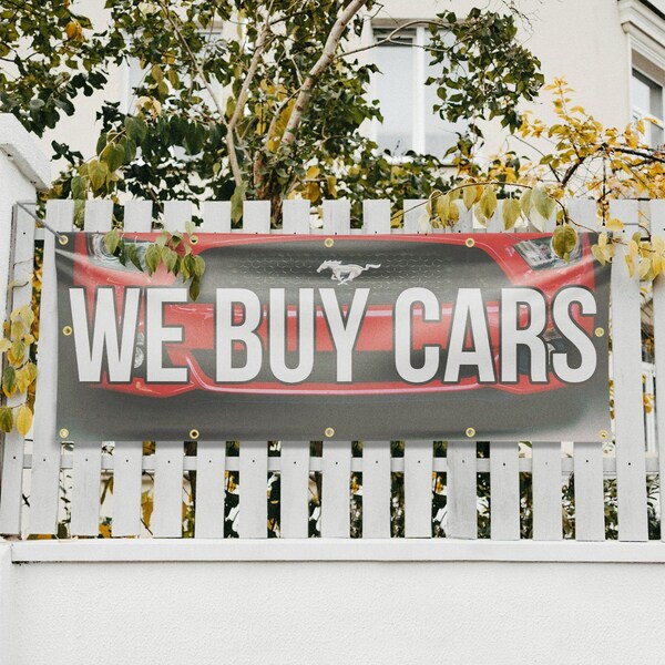 Signmission We Buy Cars, 48 Inch x 120 Inch, Vinyl Banner - B-120-30923