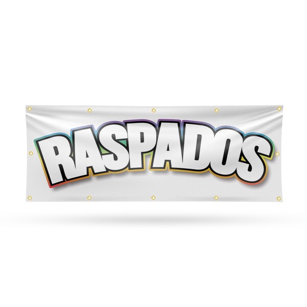 Signmission Raspados, 48 Inch x 120 Inch, Vinyl Banner - B-120-30829