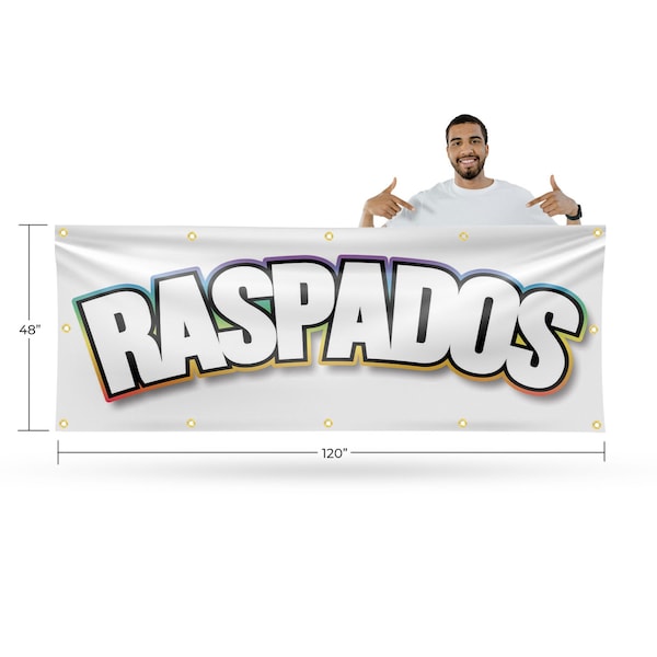 Signmission Raspados, 48 Inch x 120 Inch, Vinyl Banner - B-120-30829