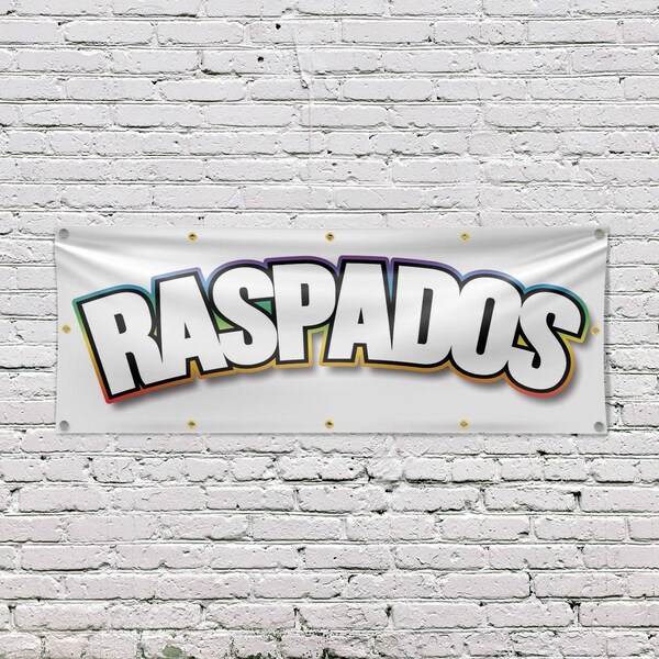 Signmission Raspados, 48 Inch x 120 Inch, Vinyl Banner - B-120-30829