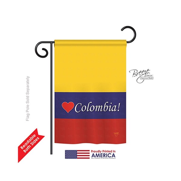 Gardencontrol Colombia 2-Sided Impression Garden Flag - 13 x 18.5 in. - GA866200